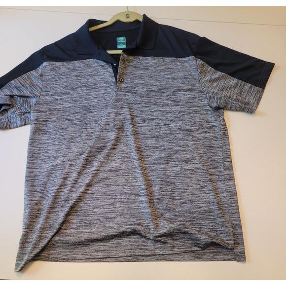 Lot‎ Of 2 Pro Tour Airplay Men's Striped Short Sleeve Golf Polo Shirt Size L - Picture 5 of 5